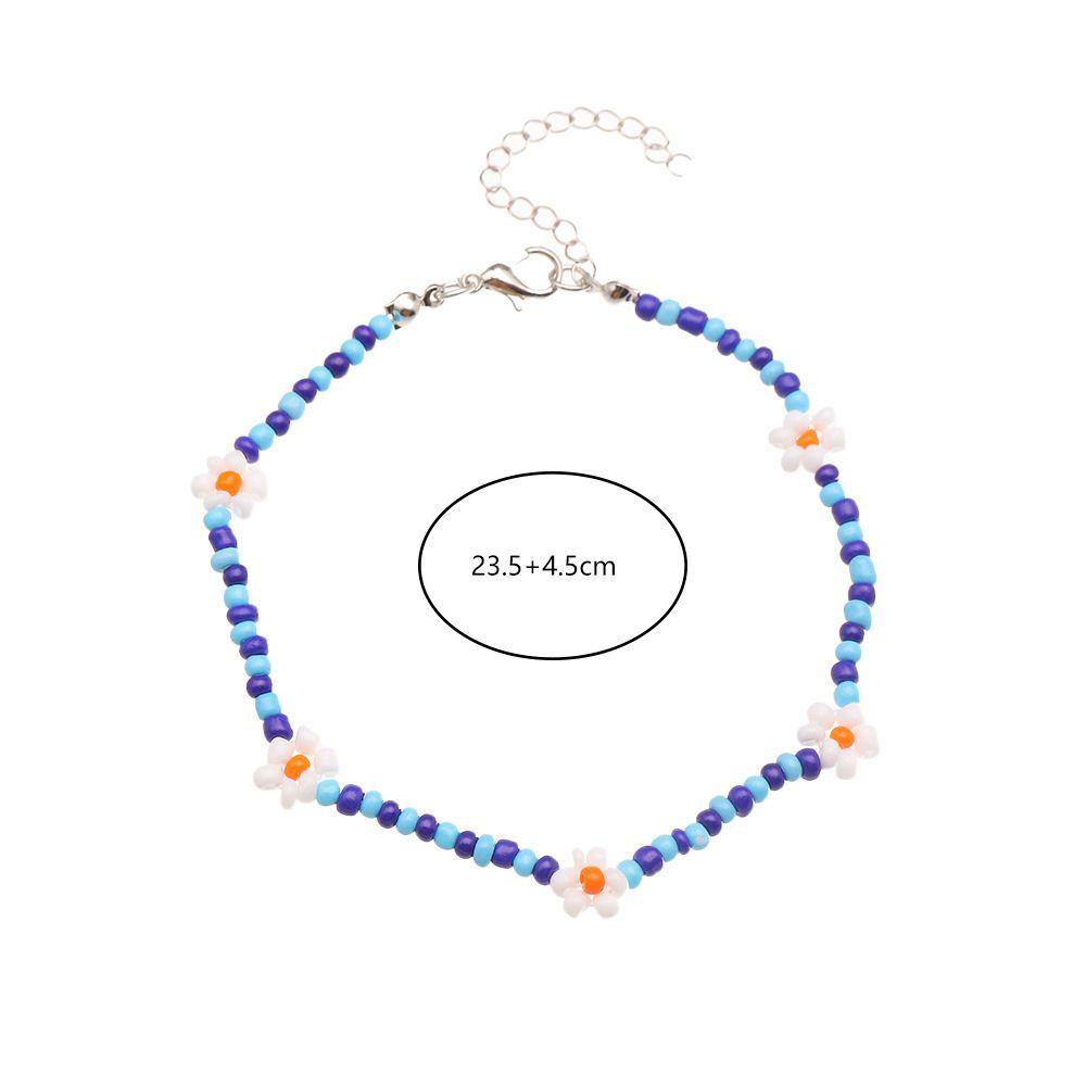 Lắc Chân Xỏ Hạt Hình Hoa Phong Cách Boho Thời Trang Mùa Hè Cho Nữ WMES15H