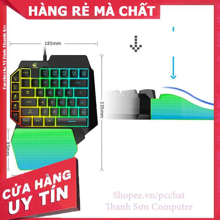 Combo Bàn Phím Bán Cơ FREE WOLF K15 + Chuột game 6D LED 7 màu T06 - Linh Kiện Phụ Kiện PC Laptop Thanh Sơn