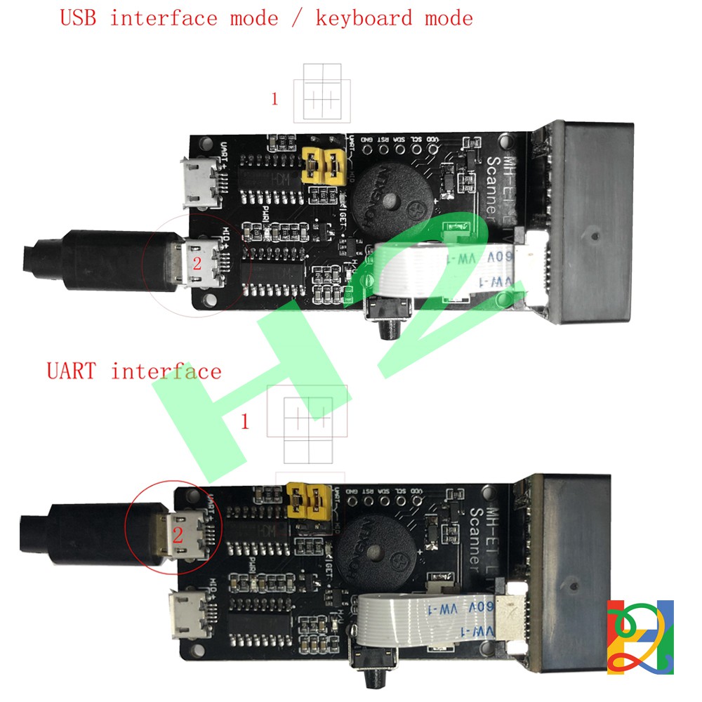 Module quét mã vạch QR code1D2D MH-ET LIVE Scanner v3.0 quét được mã QR giao tiếp USB và UART