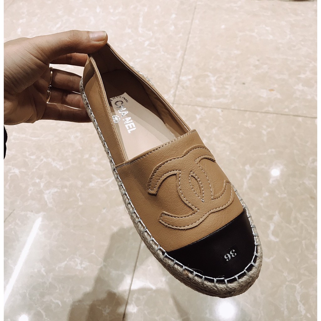 Giày slip on da mịn viền cói hàng đẹp - 2P | BigBuy360 - bigbuy360.vn