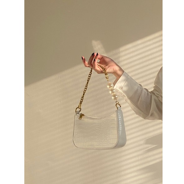 Hàng mới về Túi kẹp nách da trơn dáng hộp basic tặng kèm dây đeo chéo S090