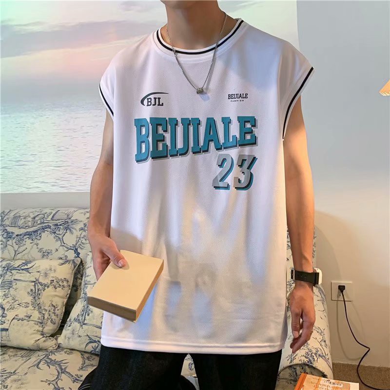 Áo Thun Bóng Rổ Không Tay Dáng Rộng In Số 24 Thời Trang Mùa Hè Thoáng Khí Size M-3Xl Cho Nam Và Nữ