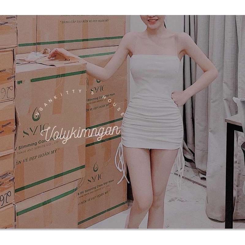 Đầm body rút dây 2 bên siêu tôn dáng