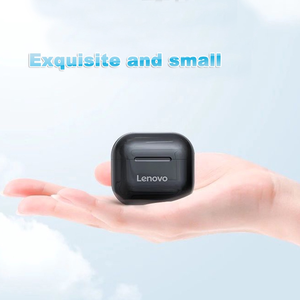 Set 2 tai nghe nhét tai Lenovo LP40 không dây tương thích Bluetooth 5.0 tích hợp micro điều khiển cảm ứng âm thanh nổi
