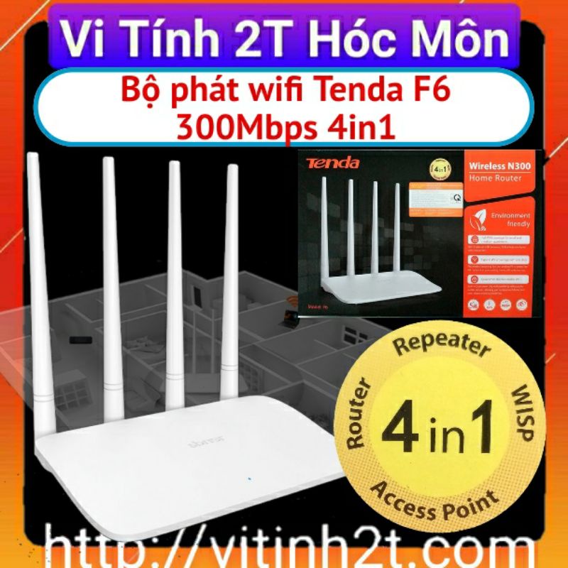 Bộ phát wifi Tenda F6 Wireless N300Mbps&lt;br&gt;