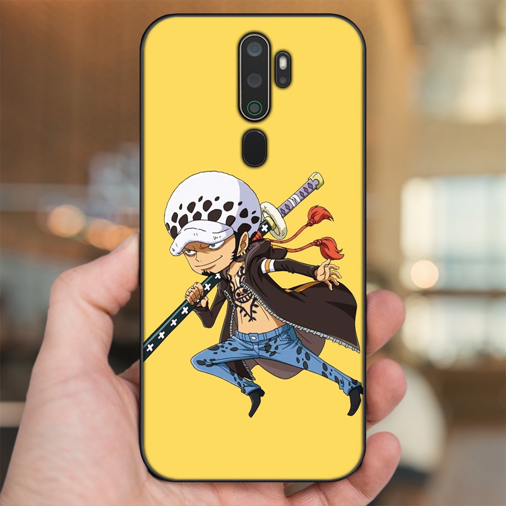 Ốp lưng Oppo A5 2020, A9 2020 viền đen in hình Law One Piece