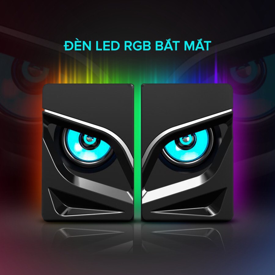 Loa Gaming RGB HAVIT SK708, Âm Thanh Stereo 2.0, 7 Chế Độ Màu RGB, Công Suất 2x3W - Chính Hãng Bảo Hành 12 Tháng