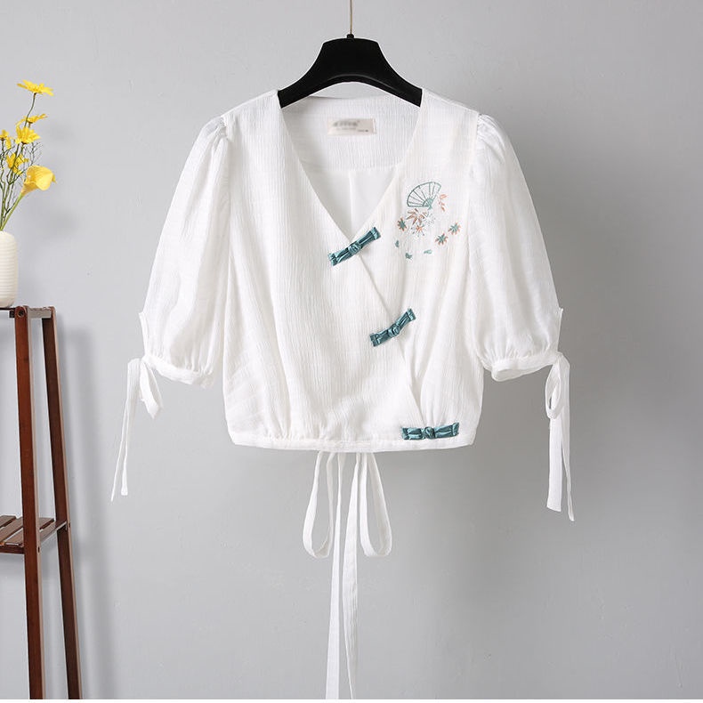 Set đồ 2 món phong cách Hán Phục retro mùa hè 2022 dành cho nữ zp73