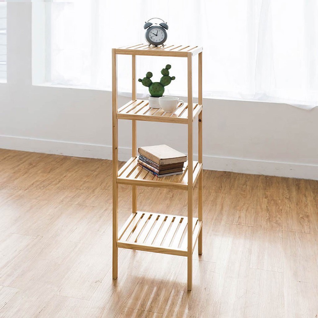 KỆ TAB VUÔNG 4 TẦNG GỖ THÔNG TỰ NHIÊN