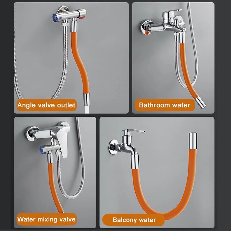 1Pcs Bathroom 360° Free Rotatable Bending Faucet Extension Extender