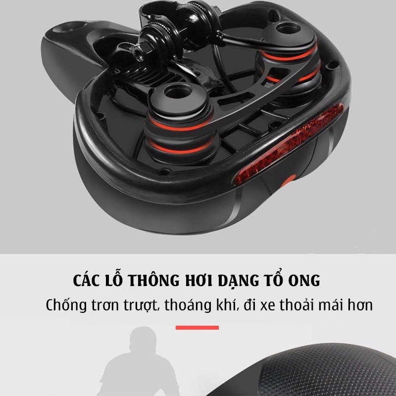 Yên xe đạp thể thao siêu êm thoáng khí da Pu cao cấp chính hãng