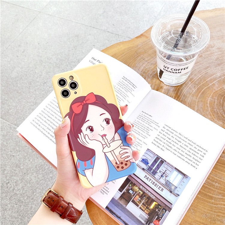 Ốp lưng iphone Trà Tuyết IMD dày dặn viền nổi 6/6plus/6s/6splus/7/7plus/8/8plus/x/xr/xs/11/12/13/pro/max/plus/promax | BigBuy360 - bigbuy360.vn