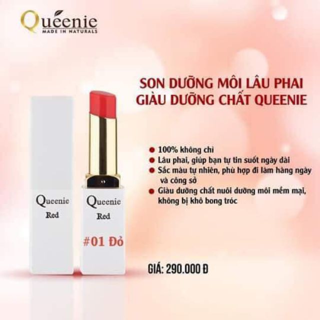 Son môi màu đẹp, lâu trôi, dưỡng môi Queenie