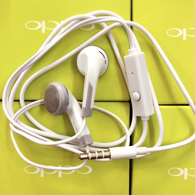 Tai Nghe Có Dây Nhét Tai OPPO Hộp Vuông Xanh.