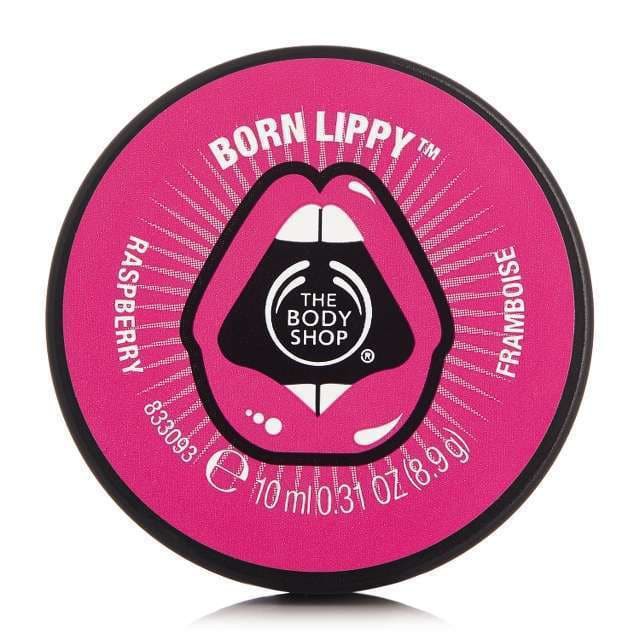 Son dưỡng ánh nhũ The Body Shop Raspberry  Born Lippy lip balm