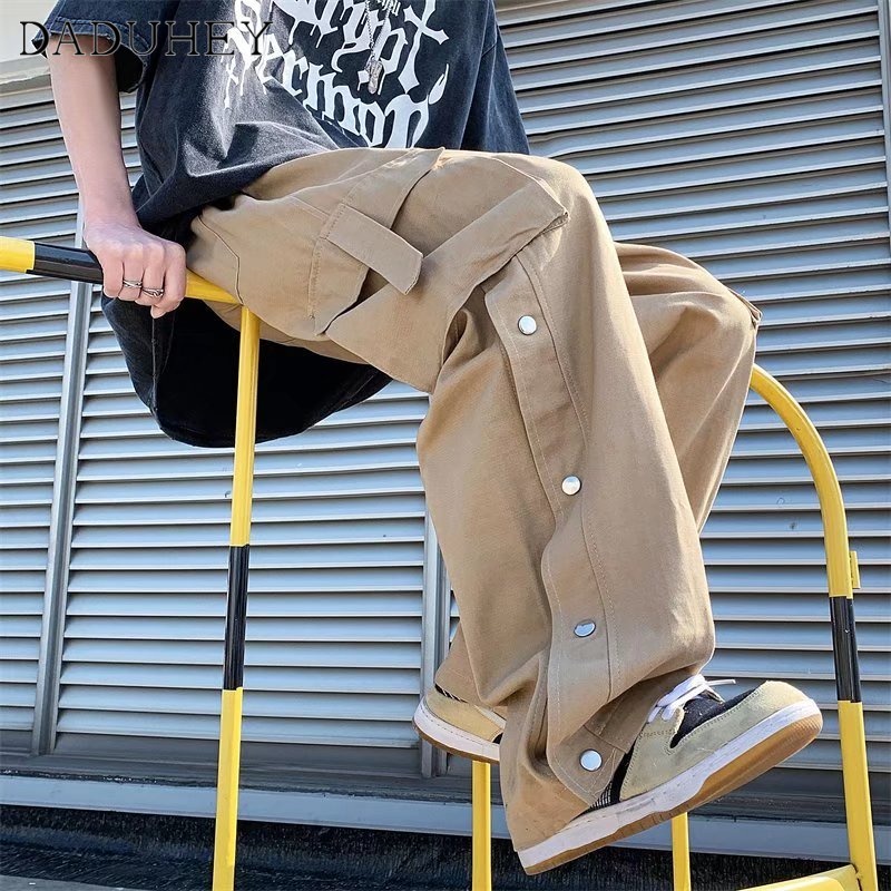 Daduhey Quần Dài Dáng Rộng Phong Cách Retro Nhật Bản Thời Trang 2022 Dành Cho Nam Giới