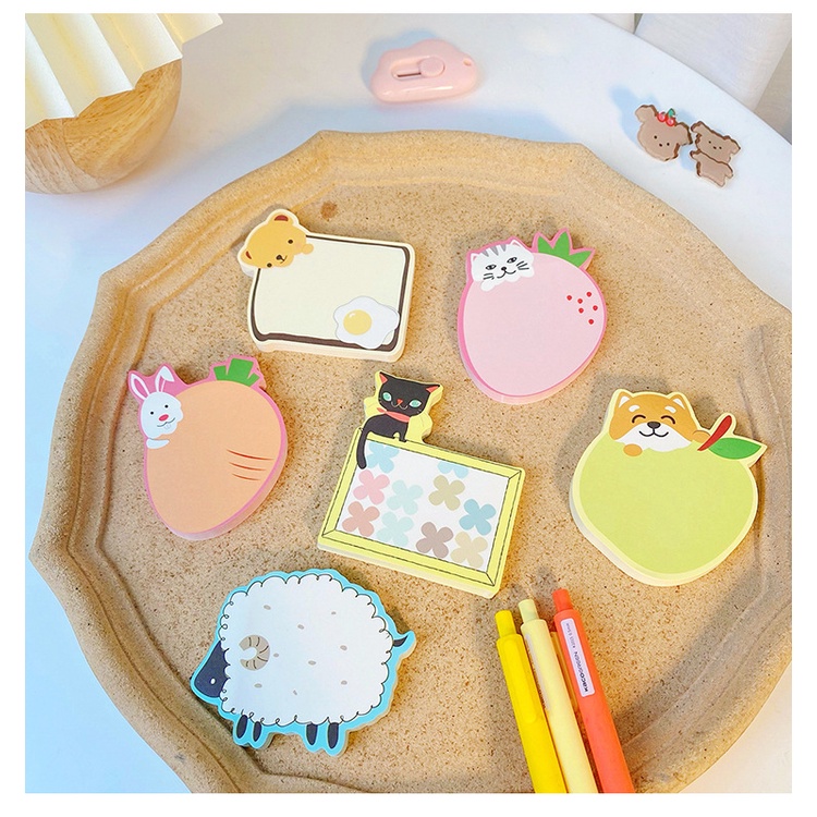 Giấy Ghi Chú Tự Ghi Chú Họa Tiết Dễ Thương