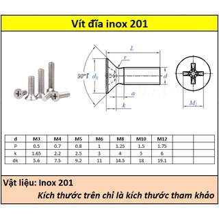 Bulong đầu bằng inox 201 M10