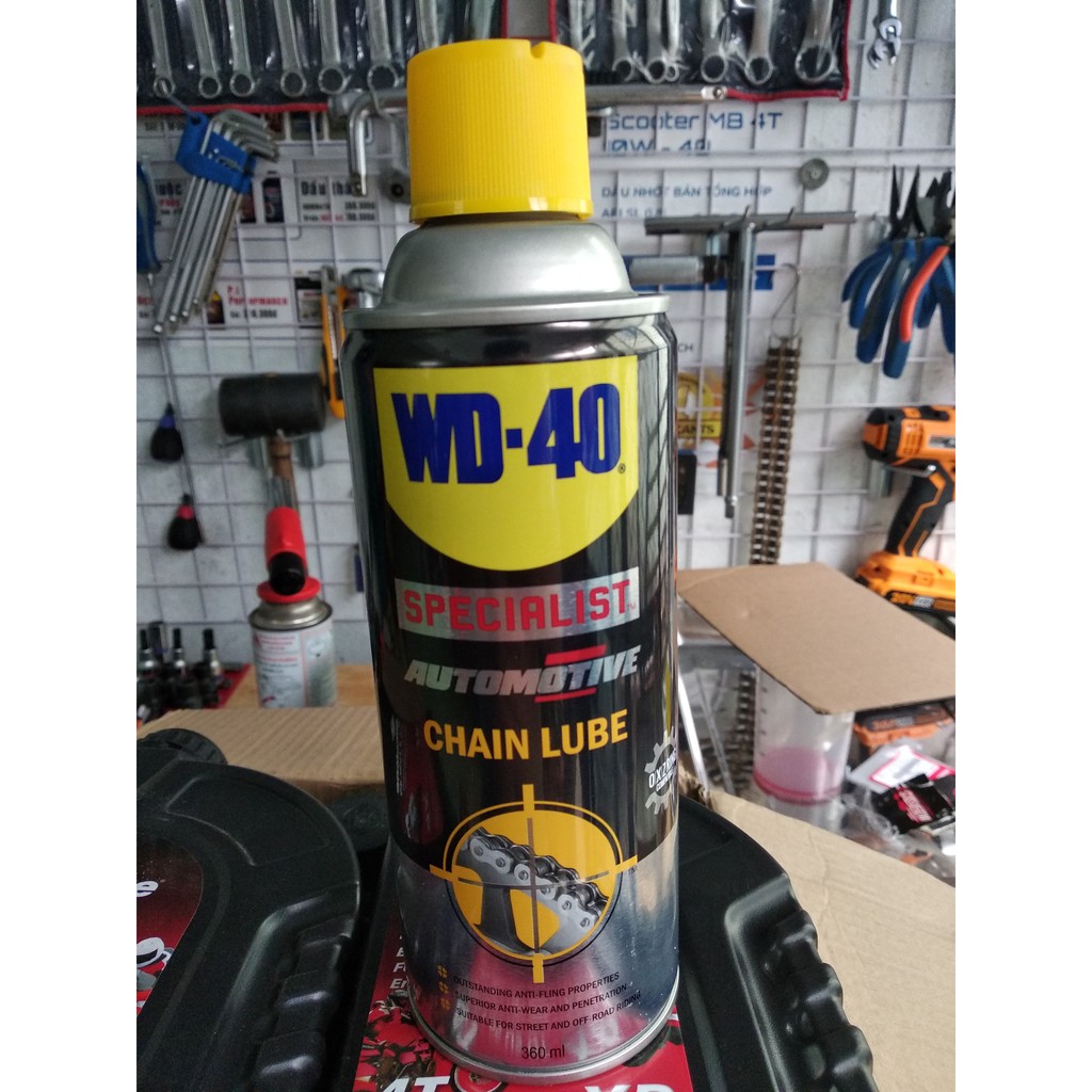 Xịt dưỡng sên xích WD-40 Specialist Chain Lube 360ml