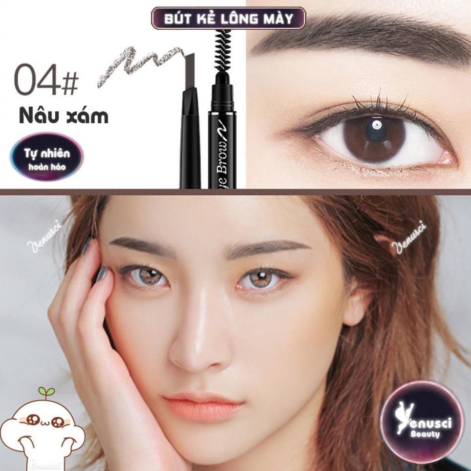 Chì Kẻ Mày Double Effect Lameila 02 đầu không thấm nước