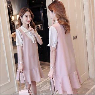 Đầm bầu - dáng yếm cổ thắt nơ
