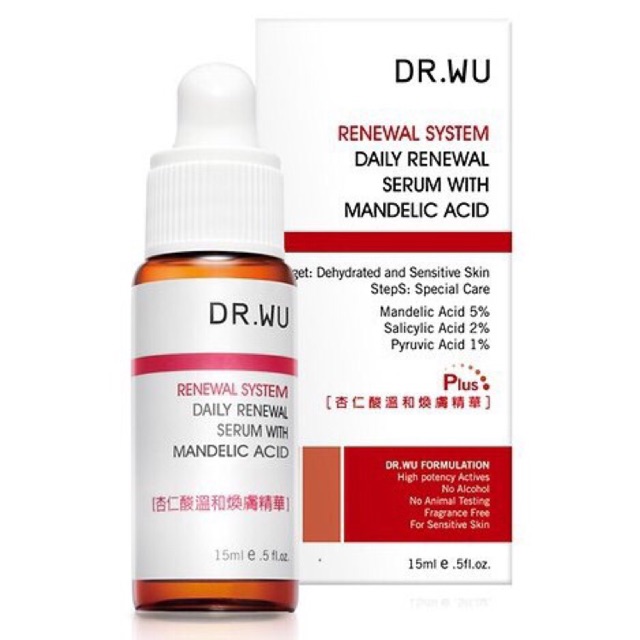 Serum trị mụn, tái tạo da Dr.wu mandelic acid plus 6%