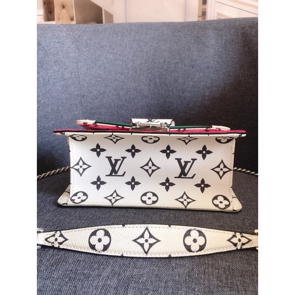 Túi xách LV phối màu da thật phủ bóng size 23