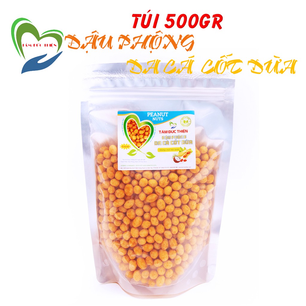 Combo 1KG Đậu Phộng Da Cá Nước Cốt Dừa Tâm Đức Thiện - (2 x Túi 500GR) | BigBuy360 - bigbuy360.vn