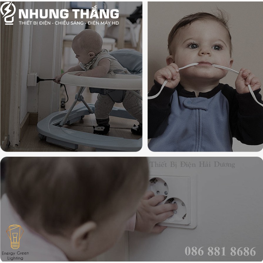 Nút Bịt Ổ Điện 2 Chấu, 3 Chấu - Chống Giật - Chống Cháy - Bảo Vệ An Toàn Cho Trẻ Nhỏ