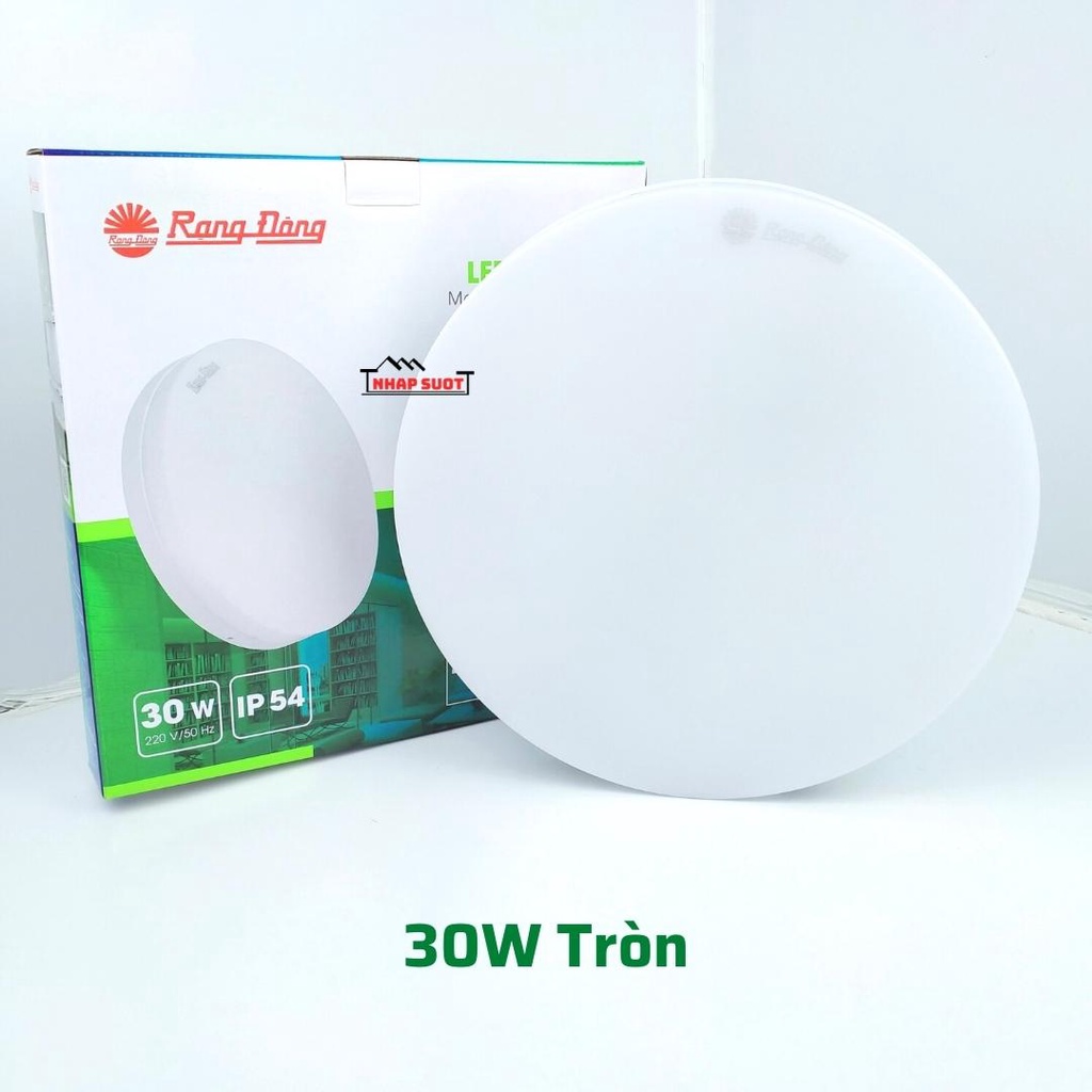 Đèn LED Ốp Trần Nổi 30W Rạng Đông Đế Nhôm, Thiết Kế Tràn Viền IP54 (Vuông/Tròn) - LN12