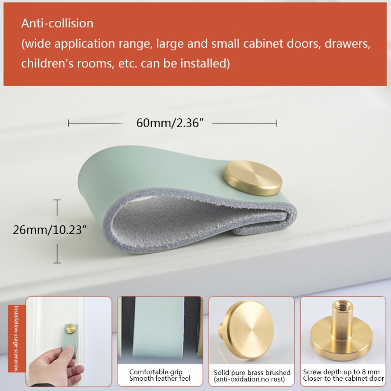 Tay Nắm Ngăn Kéo Tủ Bằng Da Handmade