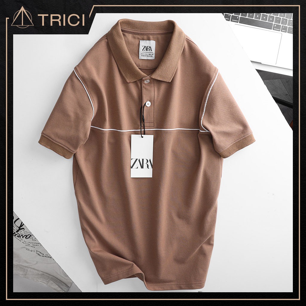 Áo polo zara viền ngang cotton 100% hàng vnxk xuất dư cambodia chuẩn auth | BigBuy360 - bigbuy360.vn