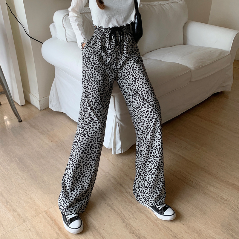 SUXI Quần dài cho nữ họa tiết chấm bi thời trang sành điệu bắt mắt