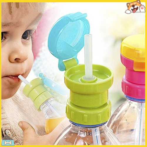 Nắp có ống hút tiện lợi gắn chai nước chất liệu nhựa + silicon kích thước 2.7cm dùng cho người lớn/trẻ nhỏ