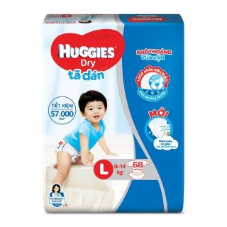 Tã dán Huggies size đại M76/L68/XL62