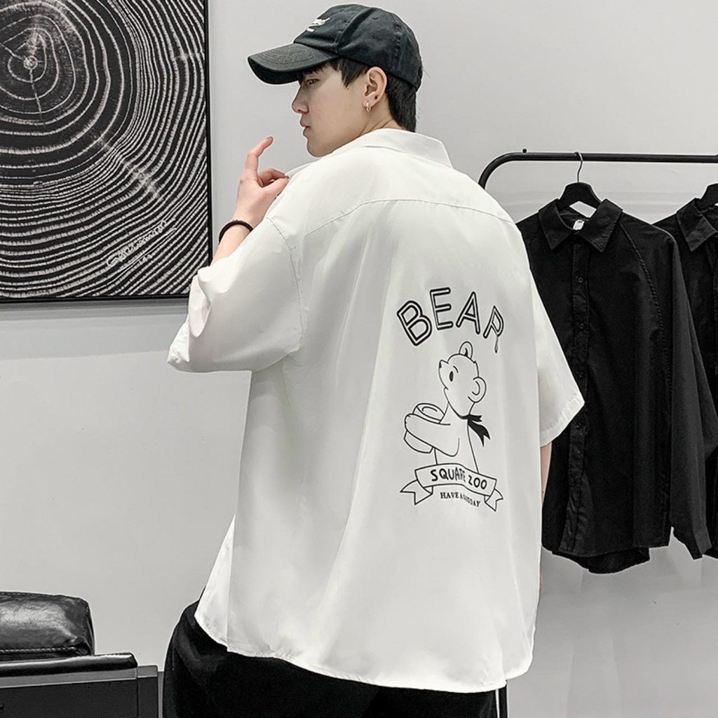 Áo sơ mi ngắn tay phong cách hàn quốc thời trang nam dễ phối đồ