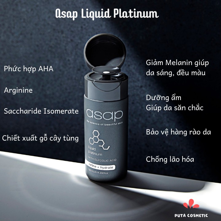 Asap Liquid Platinum - Nước thần bạch kim tái tạo da Asap