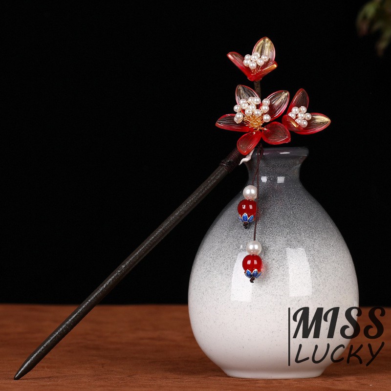 Trâm cài tóc bằng gỗ kiểu Trung Hoa cổ điển quyến rũ cho nữ