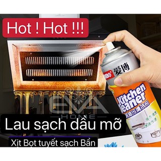 Bình xịt bọt tuyết tẩy rửa siêu sạch mầu cam kitchen cleaner nhà bếp 500ml