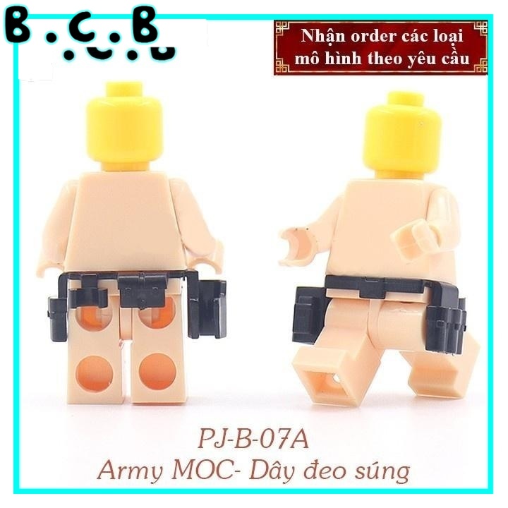 Lego Mô Hình Sáng Tạo Trang Trí Quân Đội -Dây Đeo Súng Đồ Chơi Phụ kiện MOC Army Lắp Ráp Minifig Non PJ-B-07A
