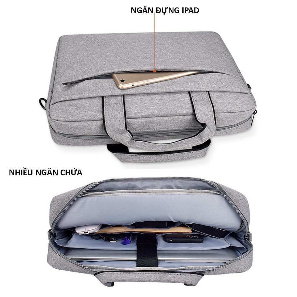 NDA Cặp đựng laptop Laptop, túi chống sốc Macbook nhiều ngăn, chống nước, có tay xách và quai mang 15.6, 14.1,13.3 inch  | BigBuy360 - bigbuy360.vn