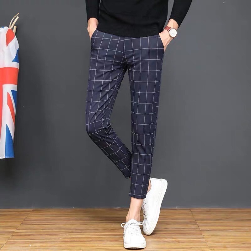 Quần tây âu nam sọc GẤU 194 chất liệu vải tây cao cấp, mềm mịn, co dãn nhẹ - form slim fit