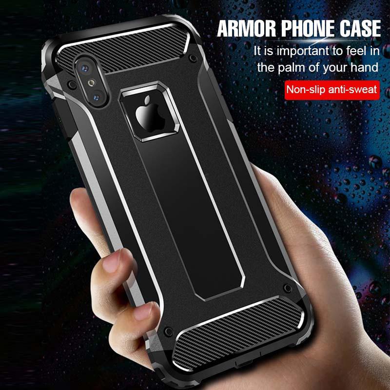 Ốp Điện Thoại Hybrid Cứng Bo Viền Kiểu Áo Giáp Chống Sốc iPhone 11 11Pro 11Promax 6 6s 7 8 Plus XR XS Max SE 2020 SE 2022
