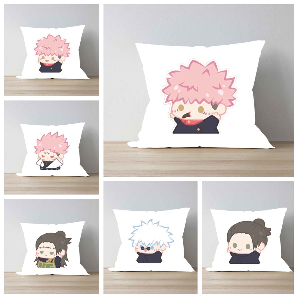 Gối in hình JUJUTSU KAISEN VER TẬP THỂ DỤC chibi anime xinh xắn tiện lợi chất đẹp