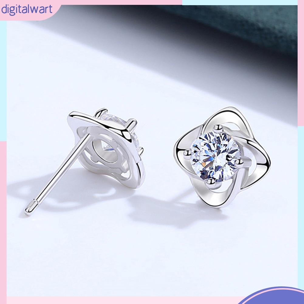 Set 4 Đôi Khuyên Tai Đính Đá Thời Trang Cho Nữ