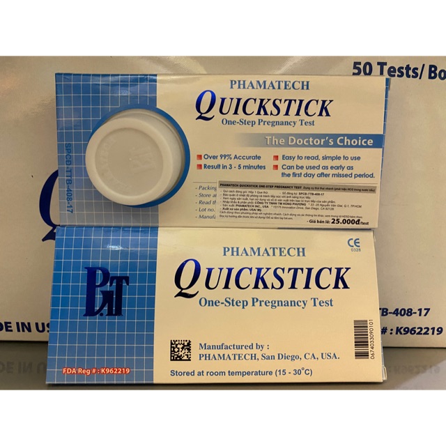 Que Thử Thai Quickstick PHAMATECH Onestep Pregnancy Test-0403611