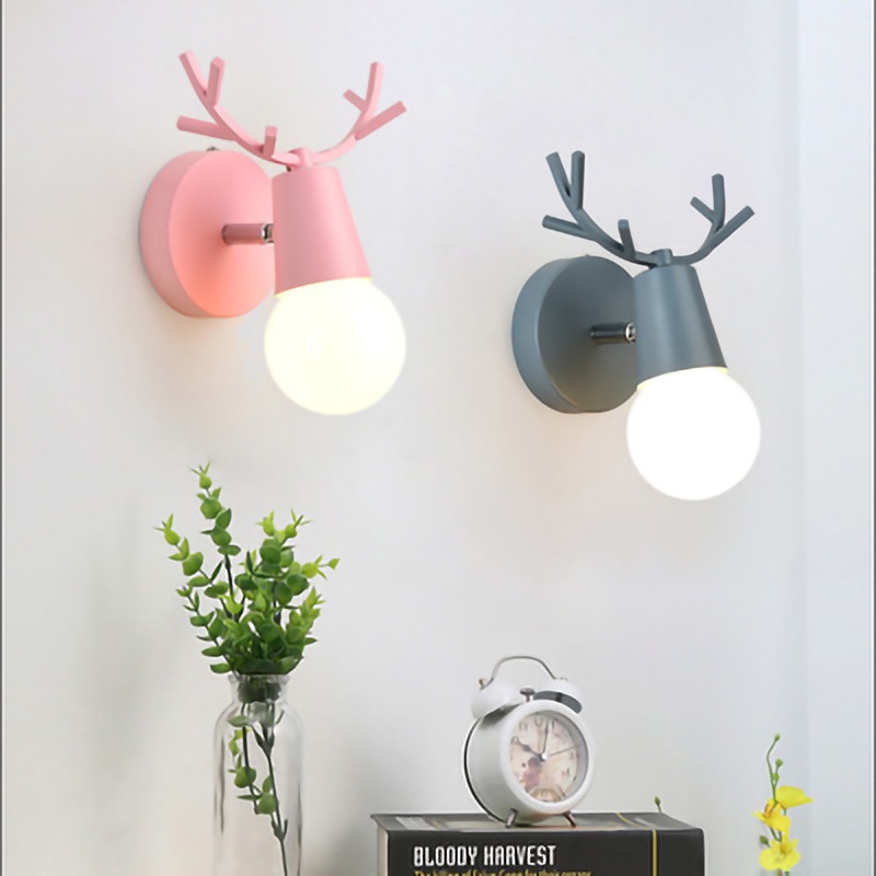 Đèn Led Gắn Tường Hình Sừng Hươu Phong Cách Bắc Âu Sáng Tạo