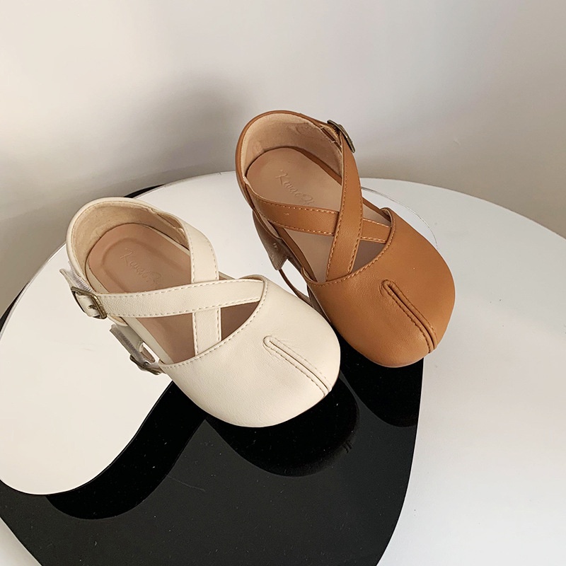 Giày Sandal Đế Mềm Mũi Tròn Phong Cách Phương Tây Thời Trang Mùa Hè Cho Bé Gái