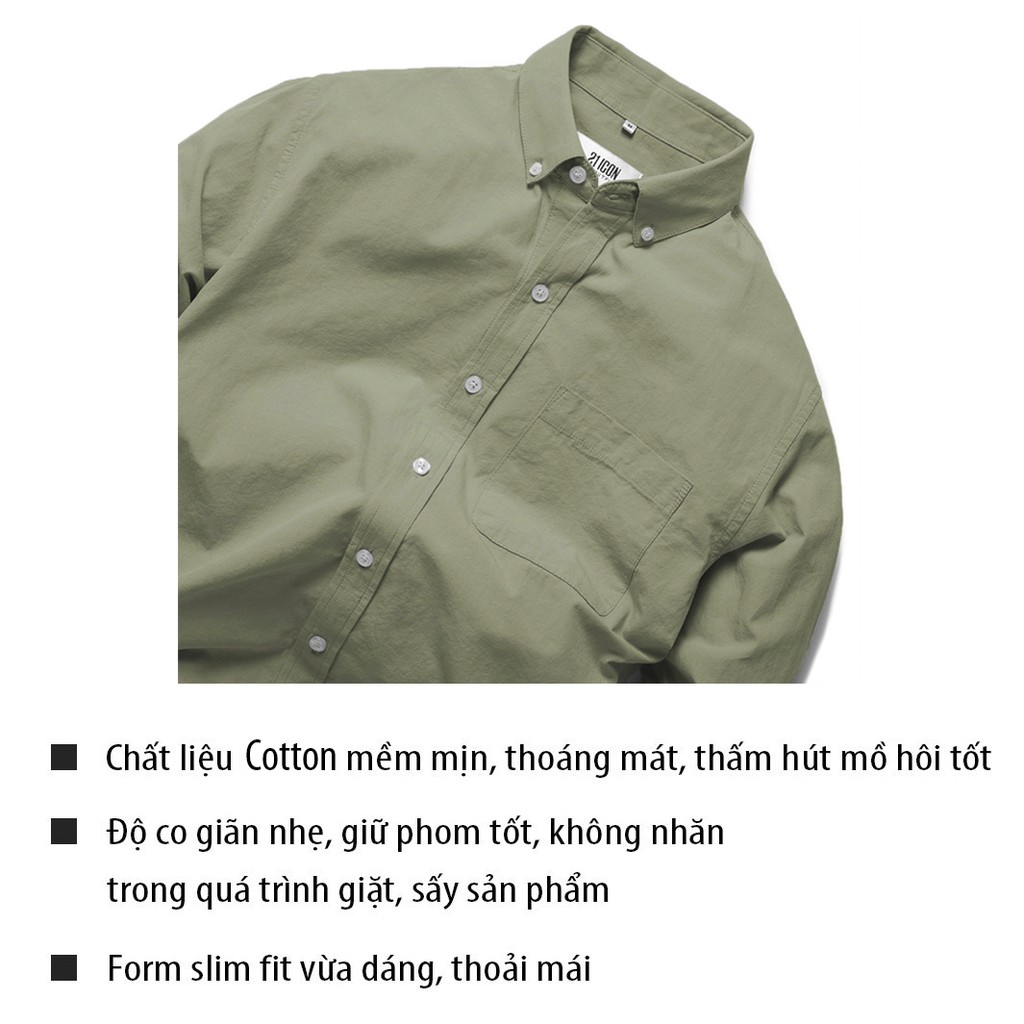 Áo sơ mi nam DOUBLE'D tay dài trơn SE2XR | BigBuy360 - bigbuy360.vn