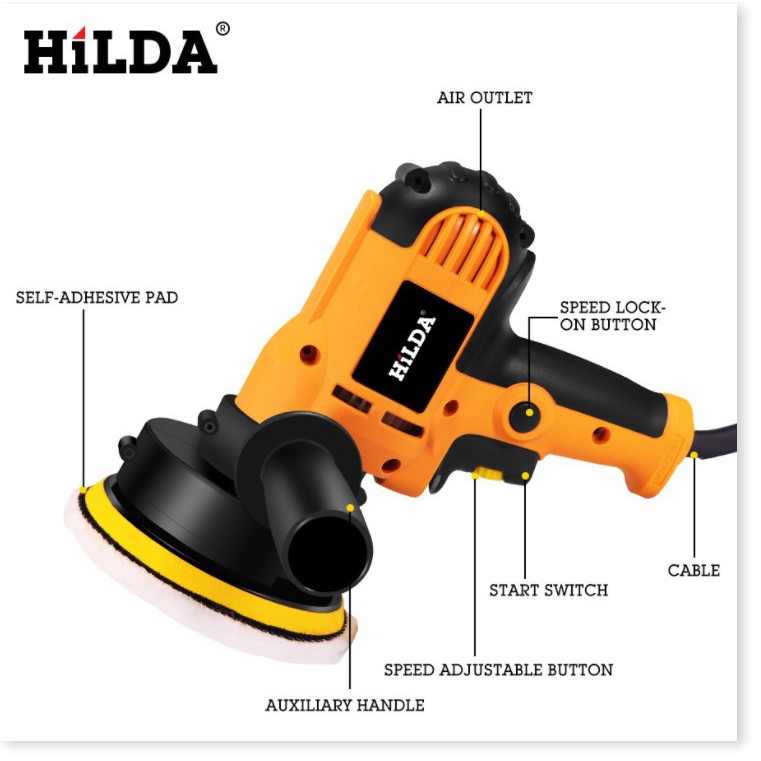 🌟 Máy đánh bóng sơn xe Hilda chuyên nghiệp 700W